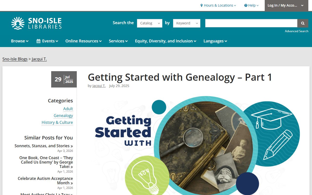 Sno-Isle Libraries genealogy guide for Lake Stevens obituary and death record research