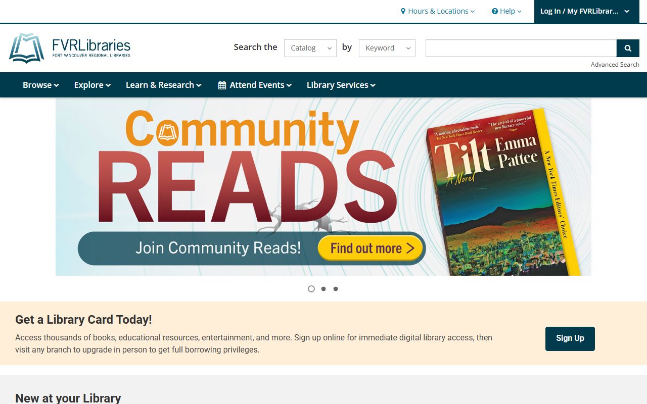 Fort Vancouver Regional Libraries genealogy resources for Vancouver