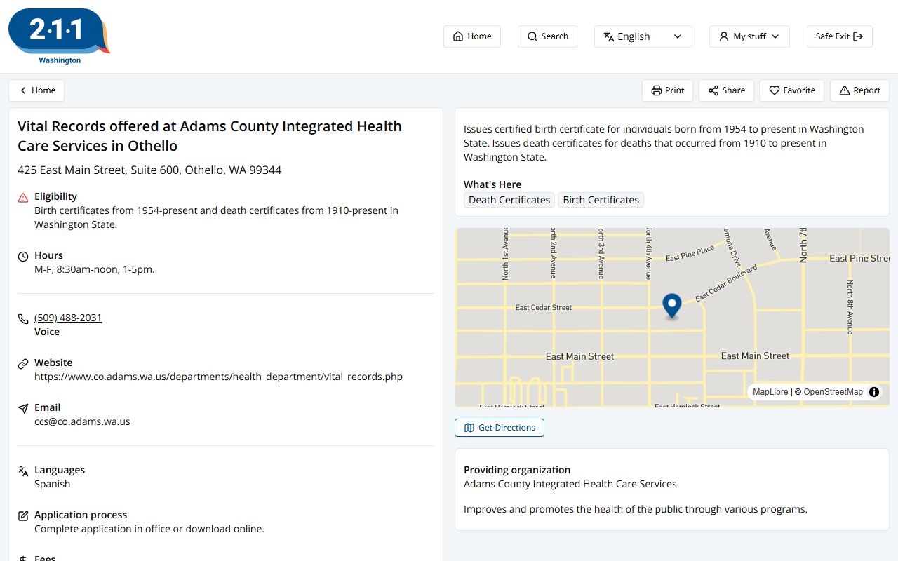 Adams County obituary death records