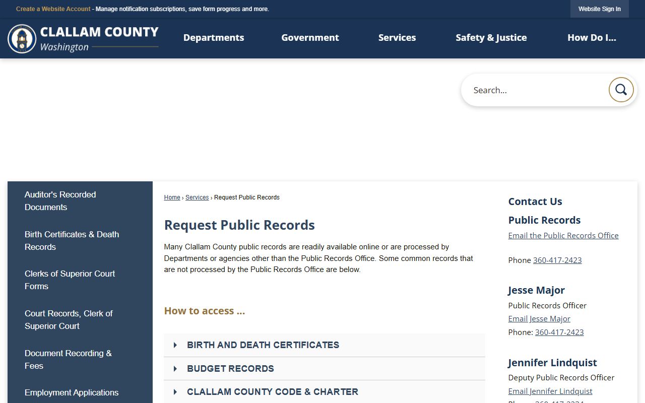 Clallam County obituary death records