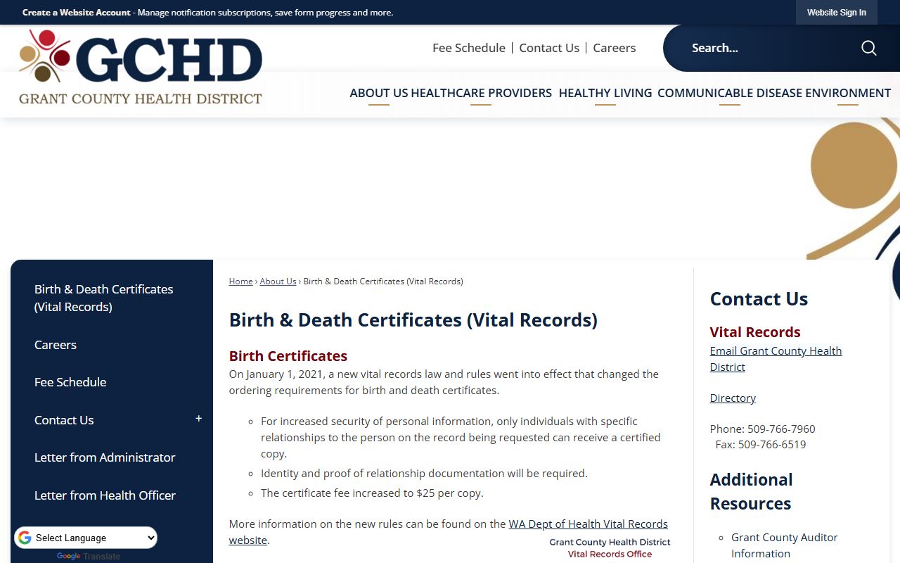 Grant County obituary death records