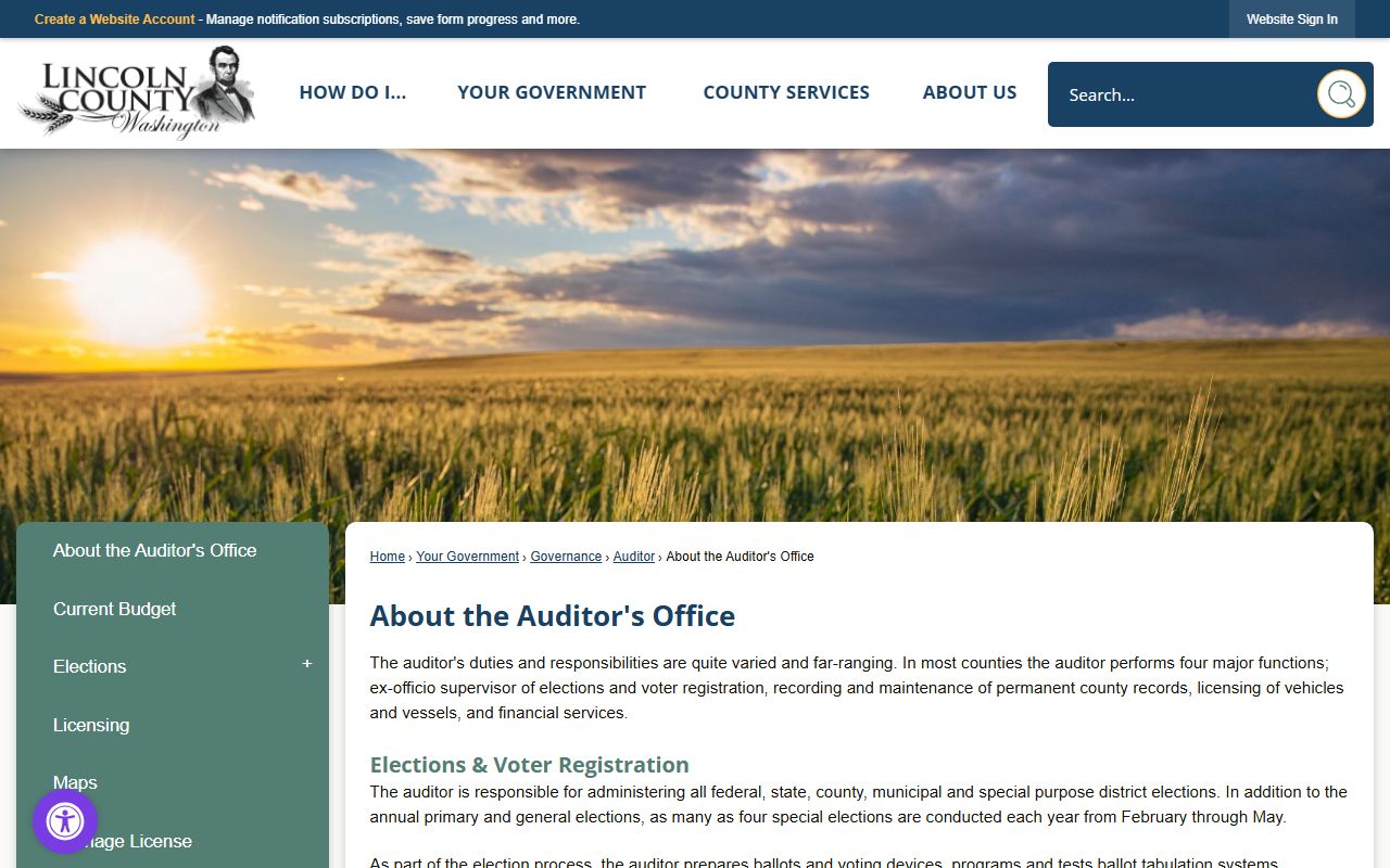 Lincoln County death records auditor office