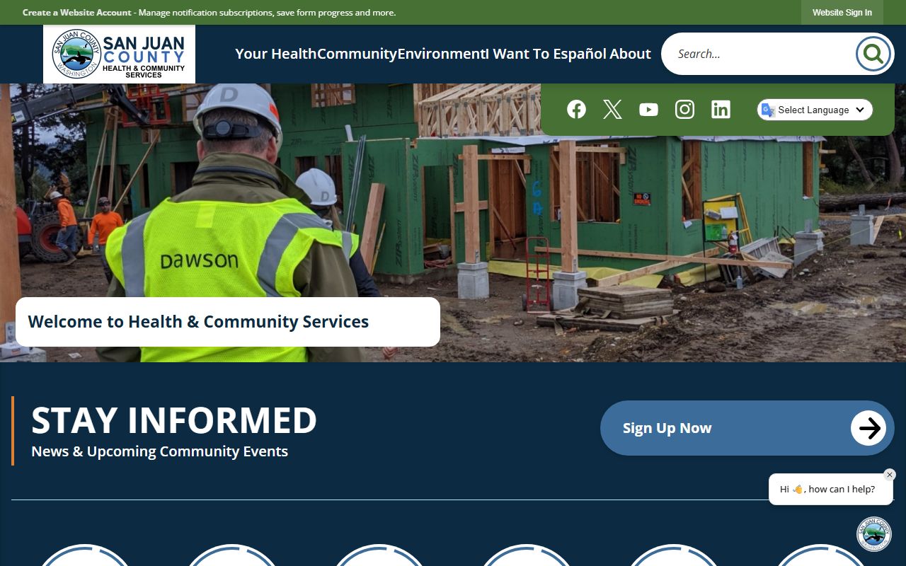 San Juan County Health and Community Services vital records page