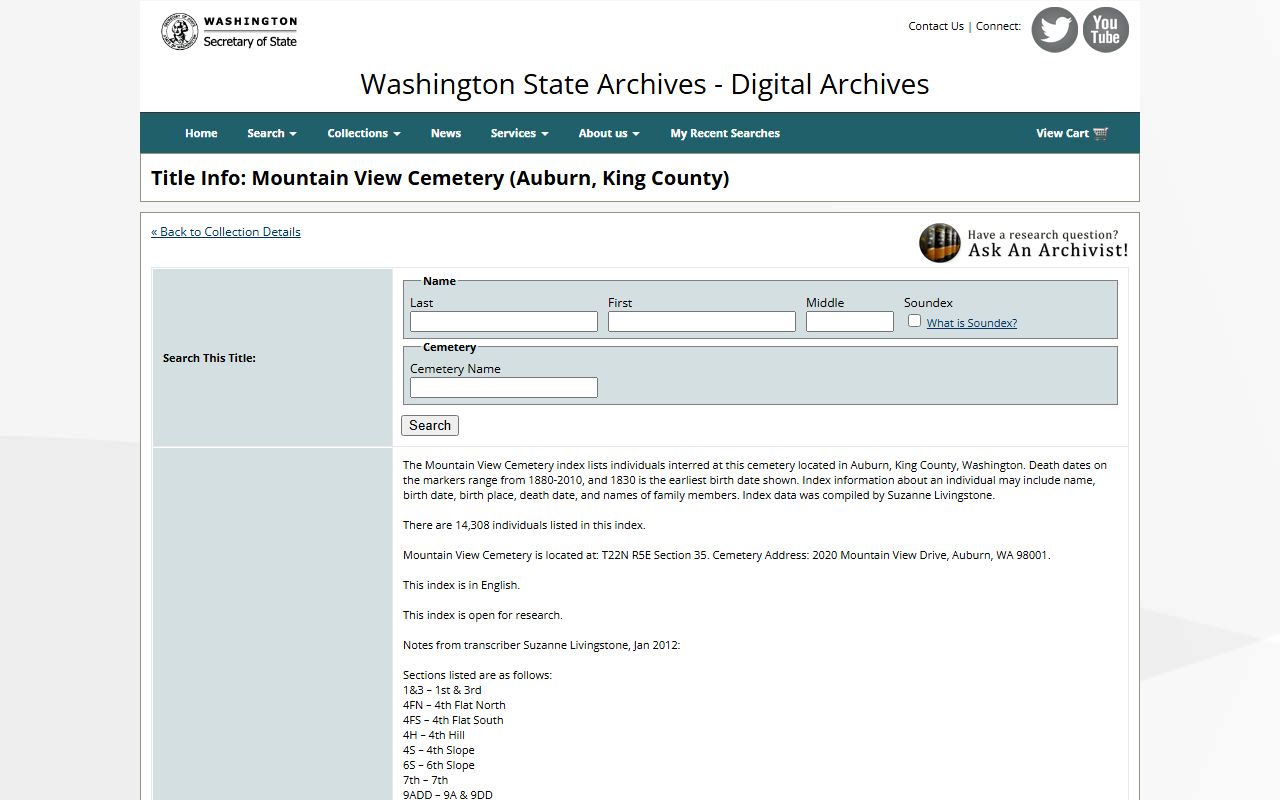 Wahkiakum County obituary death records digital archives